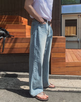 アイスウォッシュ ワイドデニムパンツ