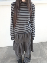 bold shirring skirt