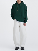 Authentic Relaxed Basic Hoodie Green