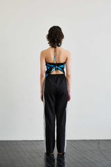  FLUTTER HALTERNECK / BLUE