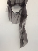 see-through frill sleeveless