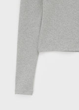 [B-BASIC] ソフトフリースラウンドネック長袖Tシャツ (2SIZE)