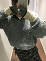 [MD Pick] ハイヤーVネックニット (3color)