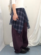 Semi-balloon pocket cotton pants
