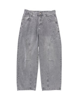 LMN Kubo Slit Curved Denim Pants (3 colors)