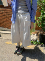 [unisex] Lutsme Curve Cut Bermuda Banding Pants