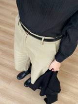 Cotton Semi-Wide Bermuda Pants