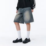 BTB : WAVE WASHING BERMUDA SHORTS [BLUE CORE] [UNISEX]