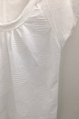 embossed shirring strap t