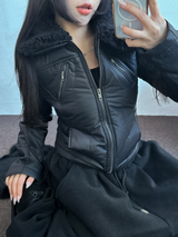 スリムライダーシープクロップドショートヒップパディング 🖤🩶2COLOR