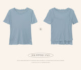#Wave Point Short Sleeve T-shirt + Sleeveless Set (3color)