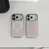 pink silver bumper case