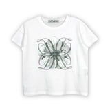 フラワーDロゴTシャツ_ホワイト