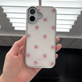 [MADE][Magsafe Glass Bumper Case] Strawberry embroidered knit case pink