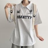 プッシー ショートジップアップカラー半袖Tシャツ (3 colors)