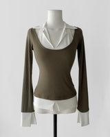 [♡MADE♡] vanna layered coloration SET ( vt+top )