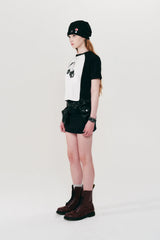 COLOR BLOCK RAGLAN T-SHIRT - WHITE