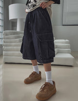 Root Stitch Cargo Bermuda Denim Pants