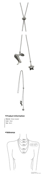 ウエスタンスタードロップネックレス