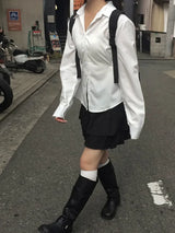 Chuel Tiered Banding Mini Skirt