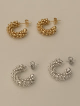Silver balls earrings(2color)
