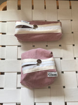 Clam ラウンドペンケース _ Corduroy warm pink