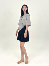  3RD REORDER HIP POCKET EMBROIDERY BLACK DENIM SHORTS LONG VERSION code 25106