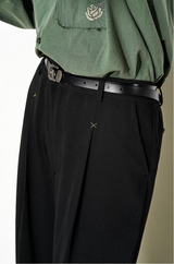 All-purpose straight-leg casual trousers with a relaxed drape.