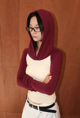 RAGLAN HOOD SLIM TOP