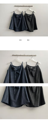 Vaistring denim vest bustier
