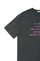 グラス Tシャツ、チャコール