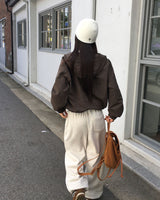リトルフード付きチェックウィンドブレーカー