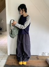 [unisex] Simon Wide Cotton Banding Cargo Pants
