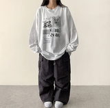 リードニーピンタックヘムストリングワイドパンツ