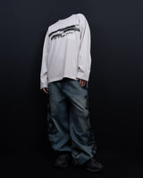 BBD ヒデンスローガンピグメントロングTシャツ（サンド）