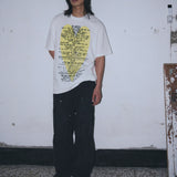 Untitled Heart Logo Pigment Wash Short Sleeve Off White