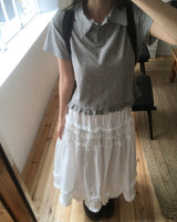 [MADE] Seju Dot Collar Frill Short-Sleeved T-shirt
