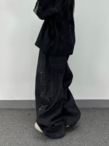 double-knee big denim carpenter pants