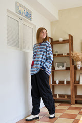 SHIRRING LONG PANTS BLACK