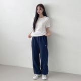 STITCH LOGO STRING JOGGER PANTS [NAVY]