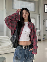 Star Stud Eyelet Crop Top (with cup)
