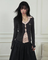 N Line Hook Waffle Cardigan