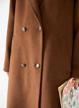 Wool double-sided fleece overcoat