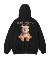 25FW AC BEAR BASIC LOGO HOODIE ZIP UP BLACK