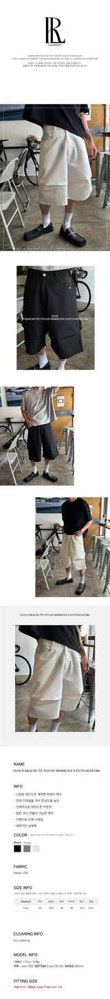 [S/S] パラシュートナイロンバミューダパンツ（３色）