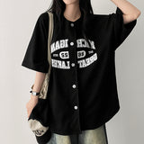 Ganm Boxy fit 半袖ボタンカーディガン
