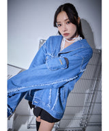 UNISEX フーディデニムジャケット