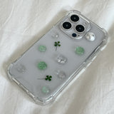 [made]Lucky clover resin phonecase 