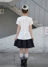 Lean Bow Blouse (white)