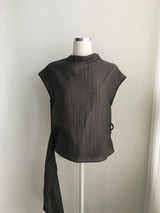 Moss wrap blouse